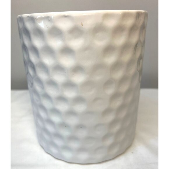White Essentials Textured Ceramic Utensil Holder - Picture 2 of 4